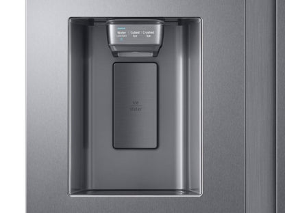 SAMSUNG 22 cu. ft. Counter Depth Side-by-Side Refrigerator with Touch Screen Family Hub™ in Stainless Steel - RS22T5561SR-KT