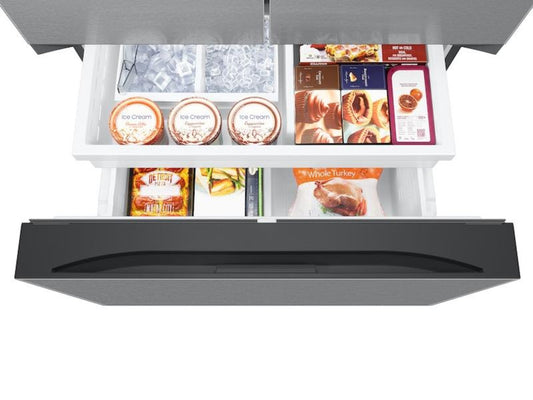 SAMSUNG 31 cu. ft. Mega Capacity 3-Door French Door Refrigerator with Four Types of Ice in Stainless Steel - RF32CG5400SR