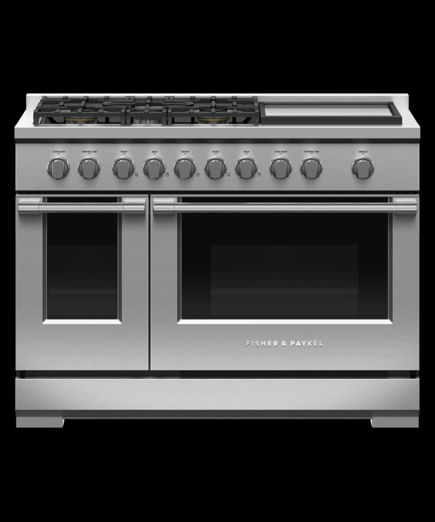 FISHER & PAYKEL RGV3485GDN Gas Range, 48", 5 Burners with Griddle - RGV3485GDN-KT