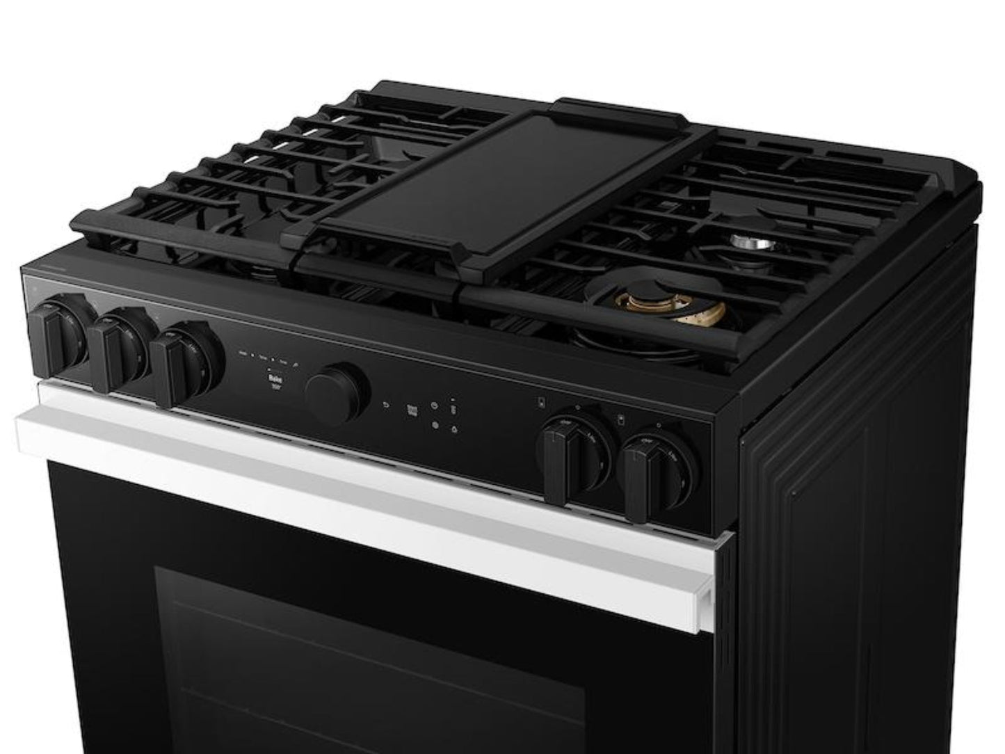SAMSUNG Bespoke 6.0 cu. ft. Smart Slide-In Gas Range with Air Sous Vide & Air Fry in White Glass - NSG6DB850012-KT