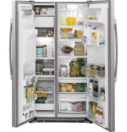 GE APPLIANCES GZS22DSJSS GE® 21.9 Cu. Ft. Counter-Depth Side-By-Side Refrigerator - GZS22DSJSS-KT