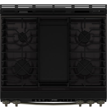 GE APPLIANCES GGS600AVDS GE(R) 30" Slide-In Front-Control Convection Gas Range with No Preheat Air Fry and EasyWash(TM) Oven Tray - GGS600AVDS-KT