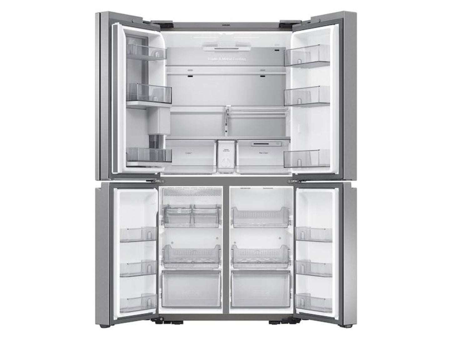 Samsung - RF29A9671SR - 29 cu. ft. Smart 4-Door Flex™ refrigerator with Beverage Center and a Dual Ice Maker with Ice Bites in Stainless Steel - RF29A9671SR-KT