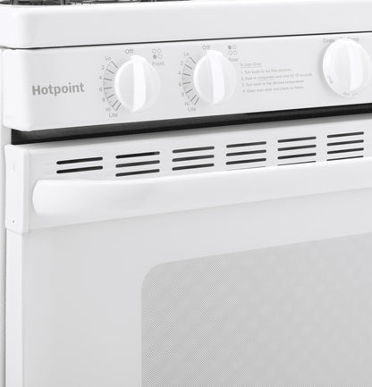 HOTPOINT 30" Free-Standing Gas Range with Cordless Battery Ignition - RGBS200DMWW-KT