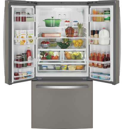 GE APPLIANCES GWE19JMLES GE® ENERGY STAR® 18.6 Cu. Ft. Counter-Depth French-Door Refrigerator - GWE19JMLES-KT