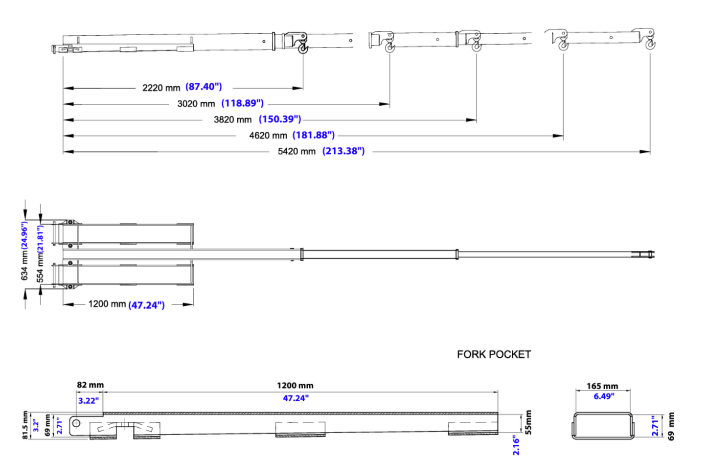 Aardwolf Forklift Booms - FB1-2720
