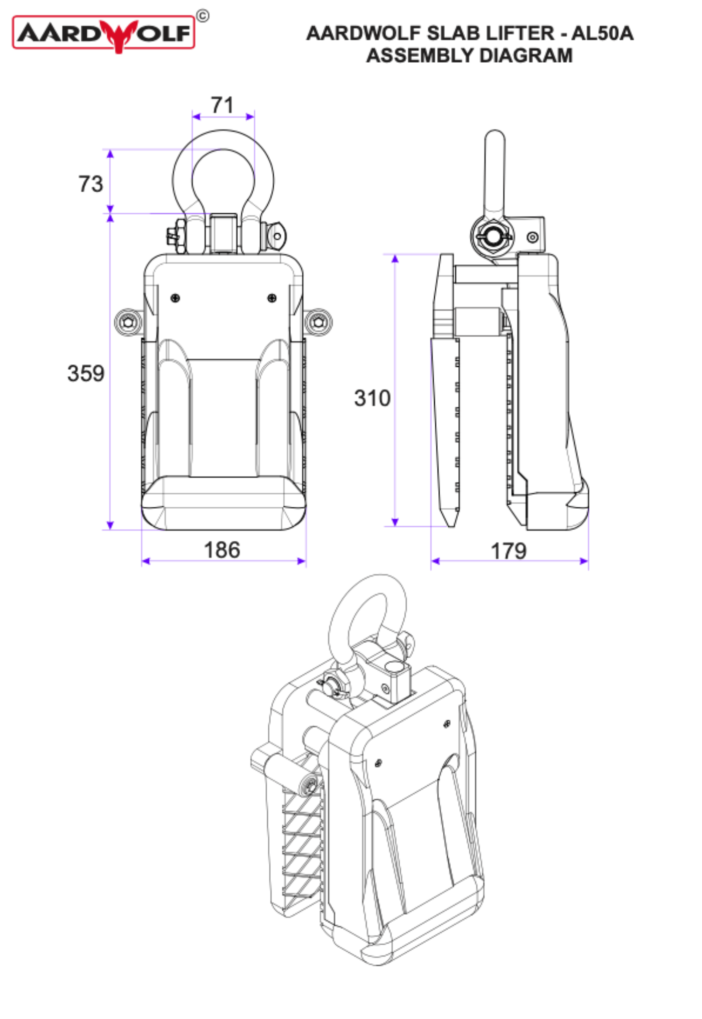 Aardwolf Lifter 50 Automatic with Rollers - AL50A-R