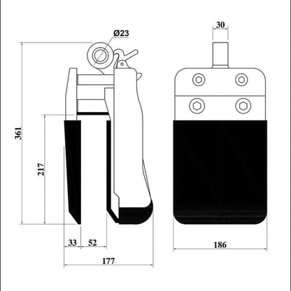 Aardwolf Slab Lifter 50 with Rollers - AL50R