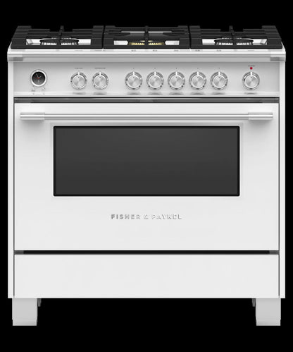 FISHER & PAYKEL OR36SCG6W1 Dual Fuel Range, 36", 5 Burners, Self-cleaning - OR36SCOR36SCG6W1-KTG6W1-KT