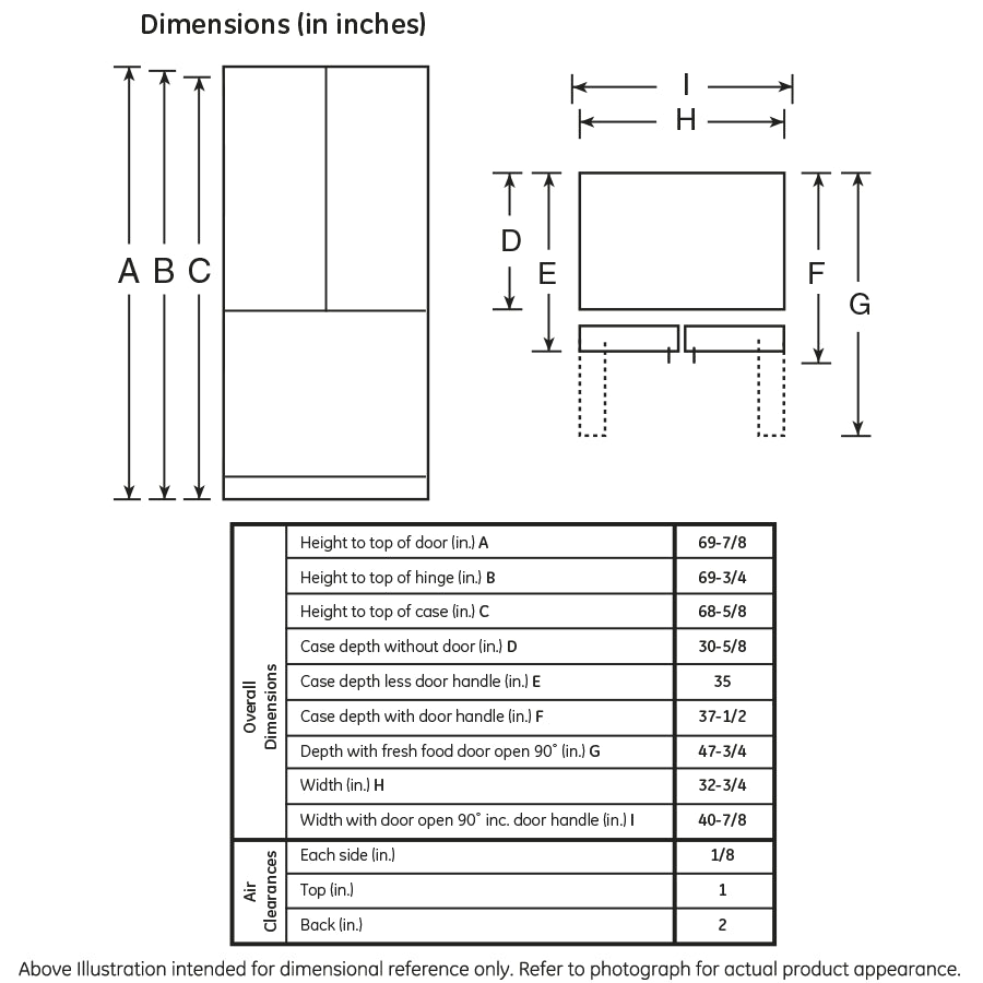 GE APPLIANCES GNE25JGKWW GE® ENERGY STAR® 24.7 Cu. Ft. French-Door Refrigerator -GNE25JGKWW-KT