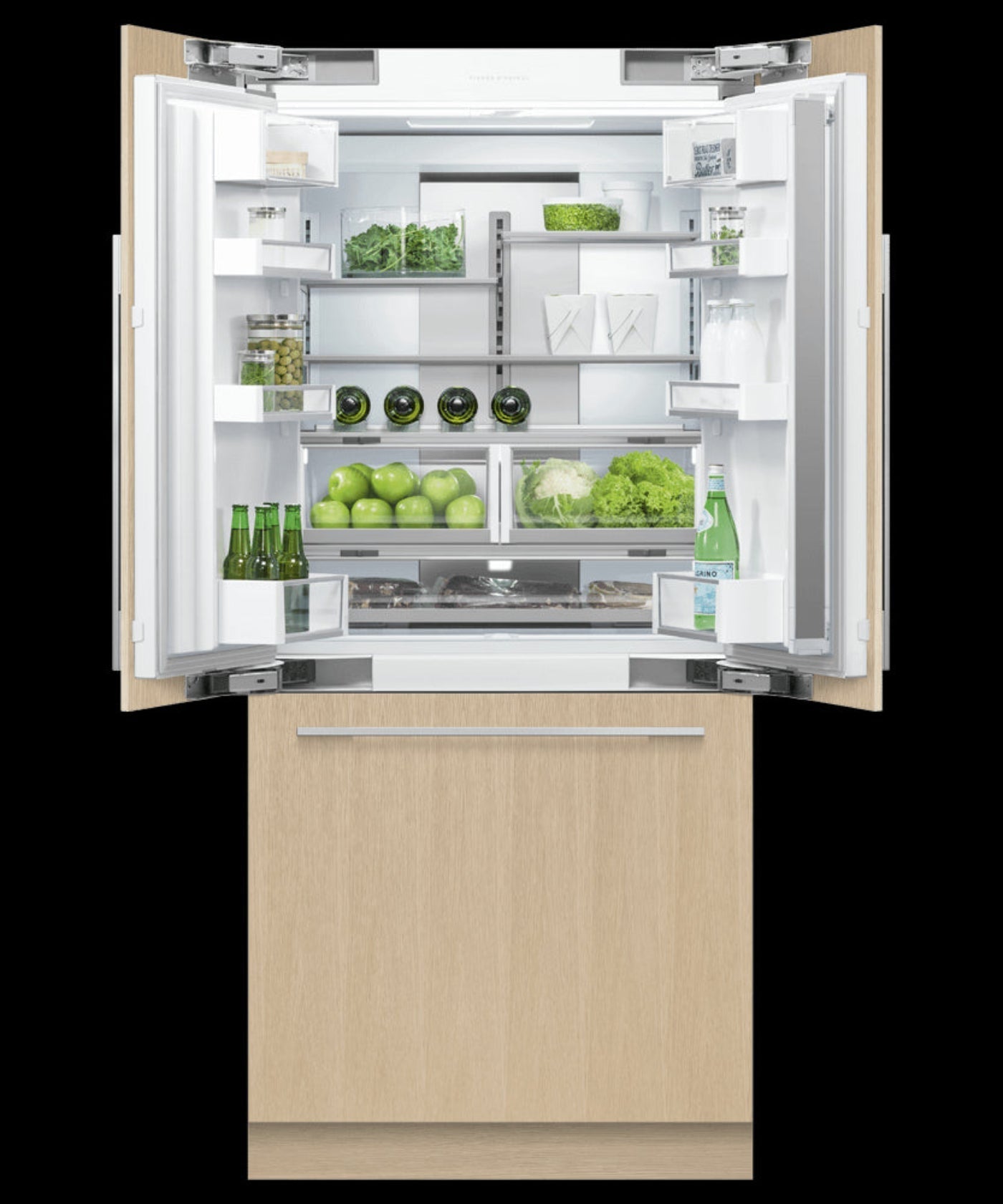 FISHER & PAYKEL RS36A80J1N Integrated French Door Refrigerator Freezer, 36", Ice - RS36A80J1N-KT