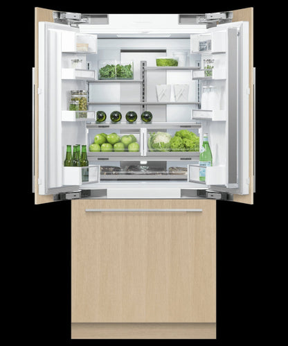 FISHER & PAYKEL RS36A80J1N Integrated French Door Refrigerator Freezer, 36", Ice - RS36A80J1N-KT
