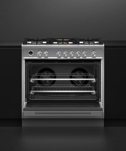 FISHER & PAYKEL OR36SDG6X1 Dual Fuel Range, 36", 5 Burners, Self-cleaning - OR36SDG6X1-KT