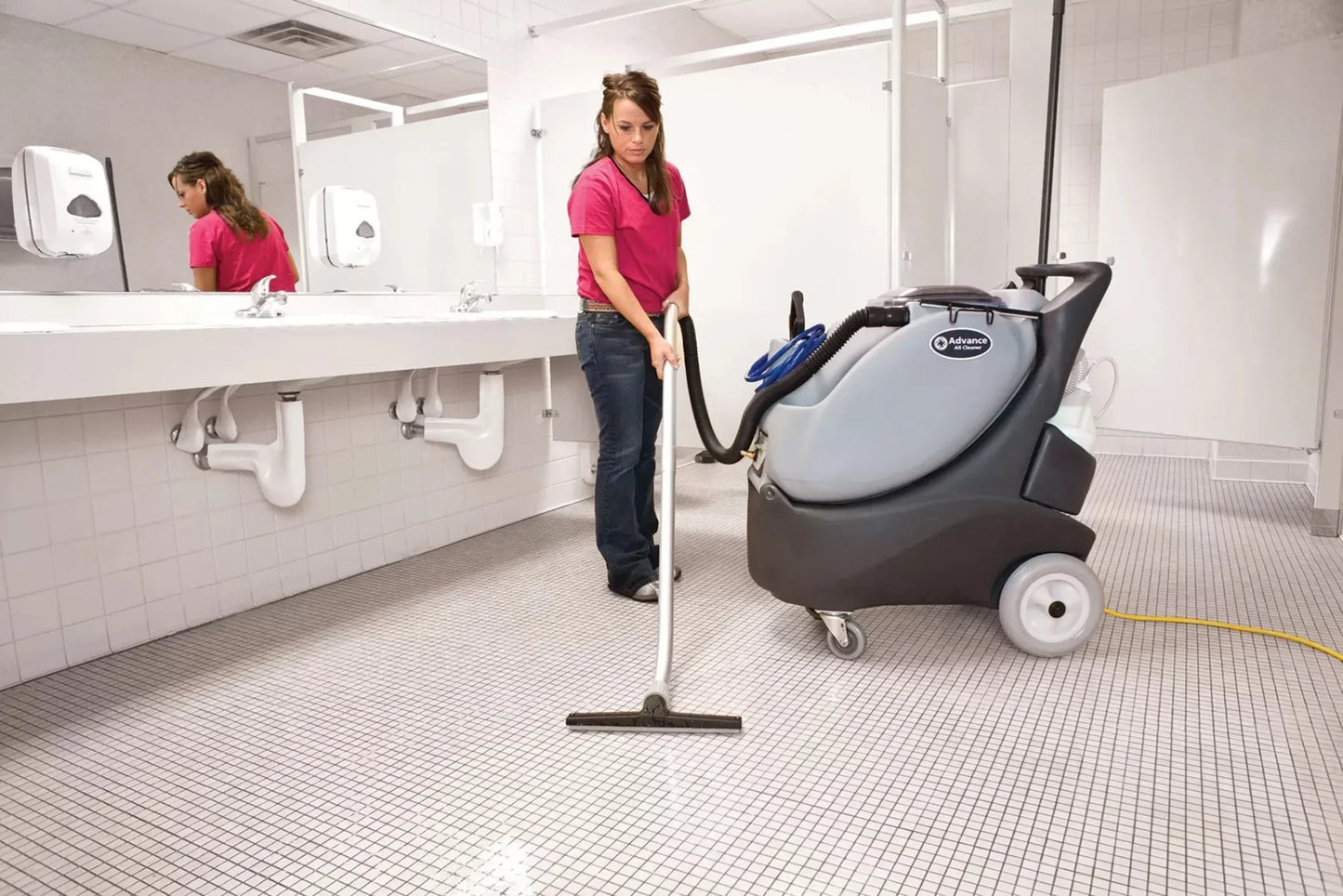 Advance All Surface XP, Restroom Cleaning Machine, Touch Free, 20 Gallon, 500 PSI, 15' Solution Vacuum Hoses, Chemical Metering - 56381594