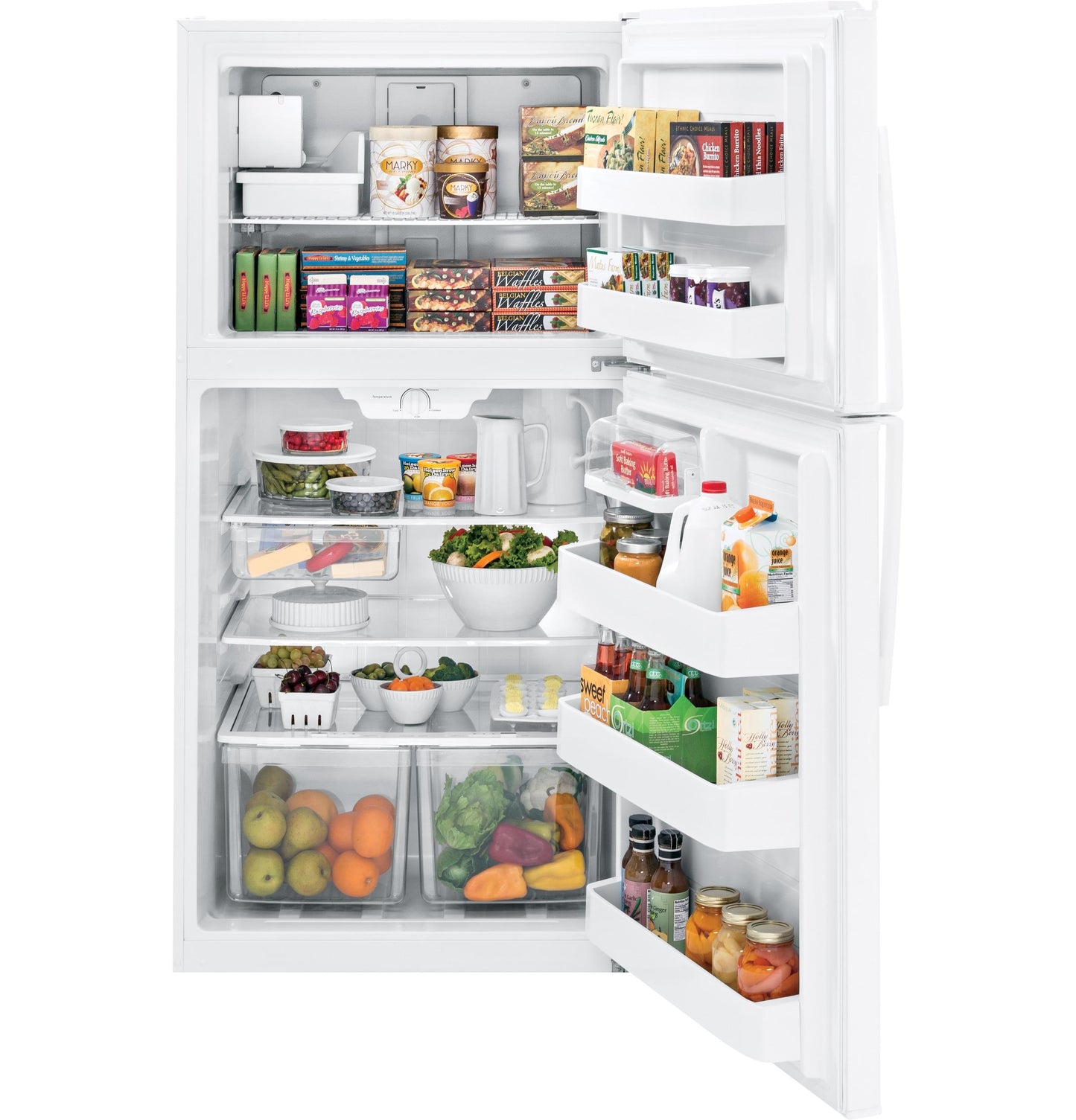 GE APPLIANCES GIE21GTHWW GE(R) ENERGY STAR(R) 21.1 Cu. Ft. Top-Freezer Refrigerator - GIE21GTHWW-KT