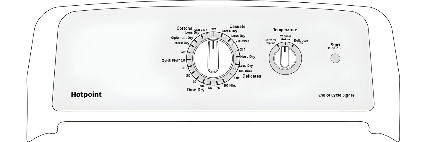 HOTPOINT 6.2 cu. ft. Capacity aluminized alloy Gas Dryer - HTX24GASKWS-KT