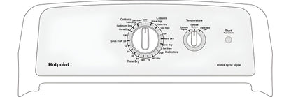 HOTPOINT 6.2 cu. ft. Capacity aluminized alloy Gas Dryer - HTX24GASKWS-KT