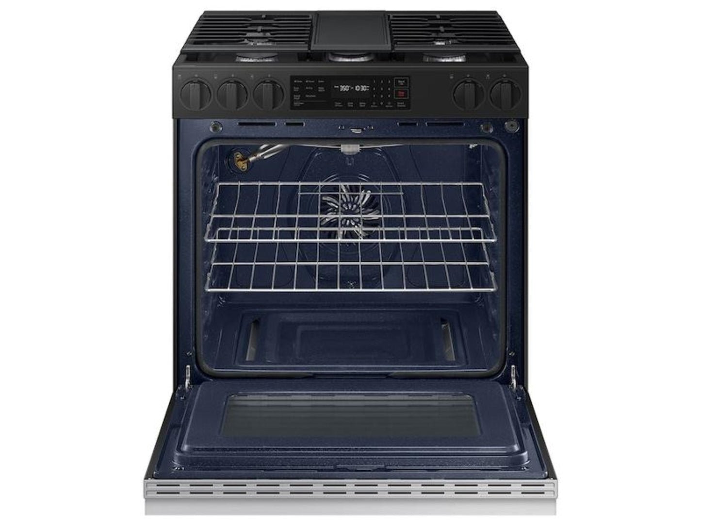 SAMSUNG Bespoke 6.0 cu. ft. Smart Slide-In Gas Range with Air Fry & Precision Knobs in Stainless Steel - NSG6DG8300SR-KT