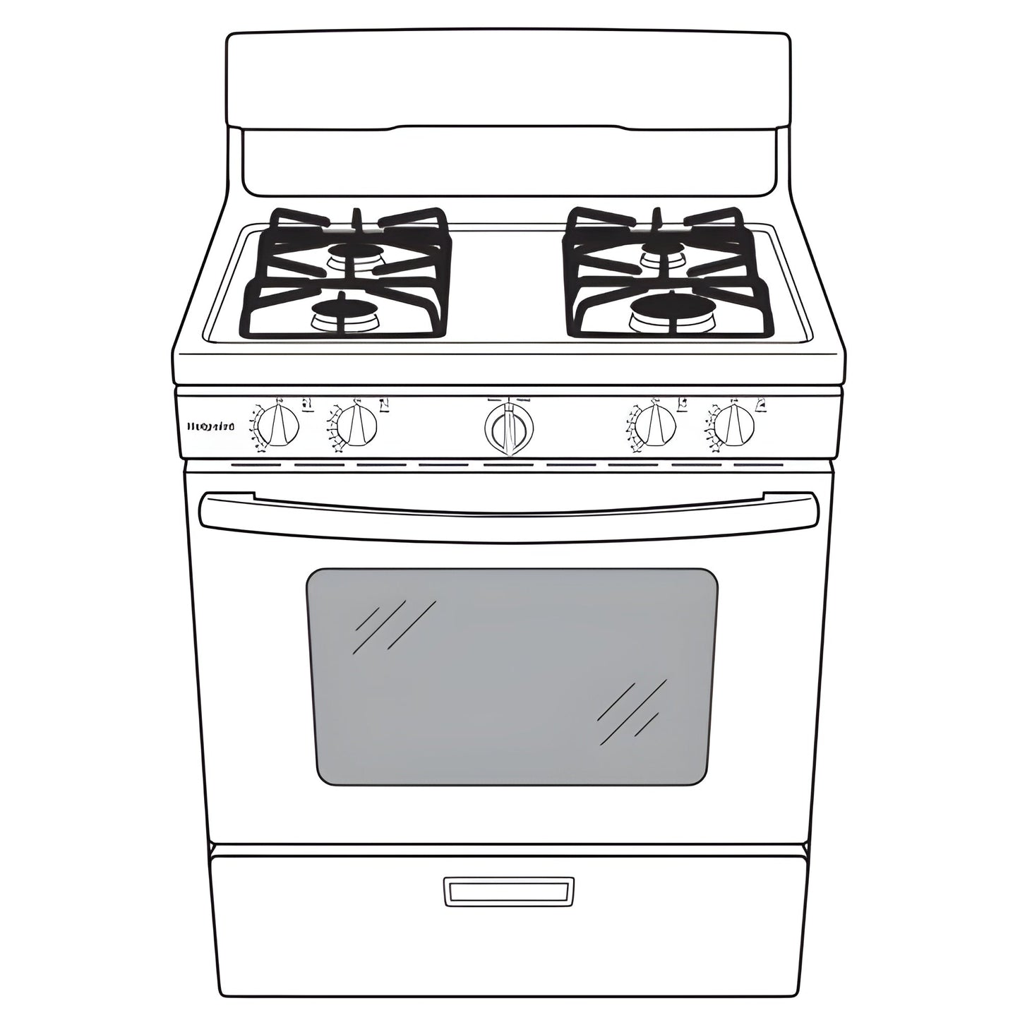 HOTPOINT 30" Free-Standing Gas Range with Cordless Battery Ignition - RGBS200DMWW-KT