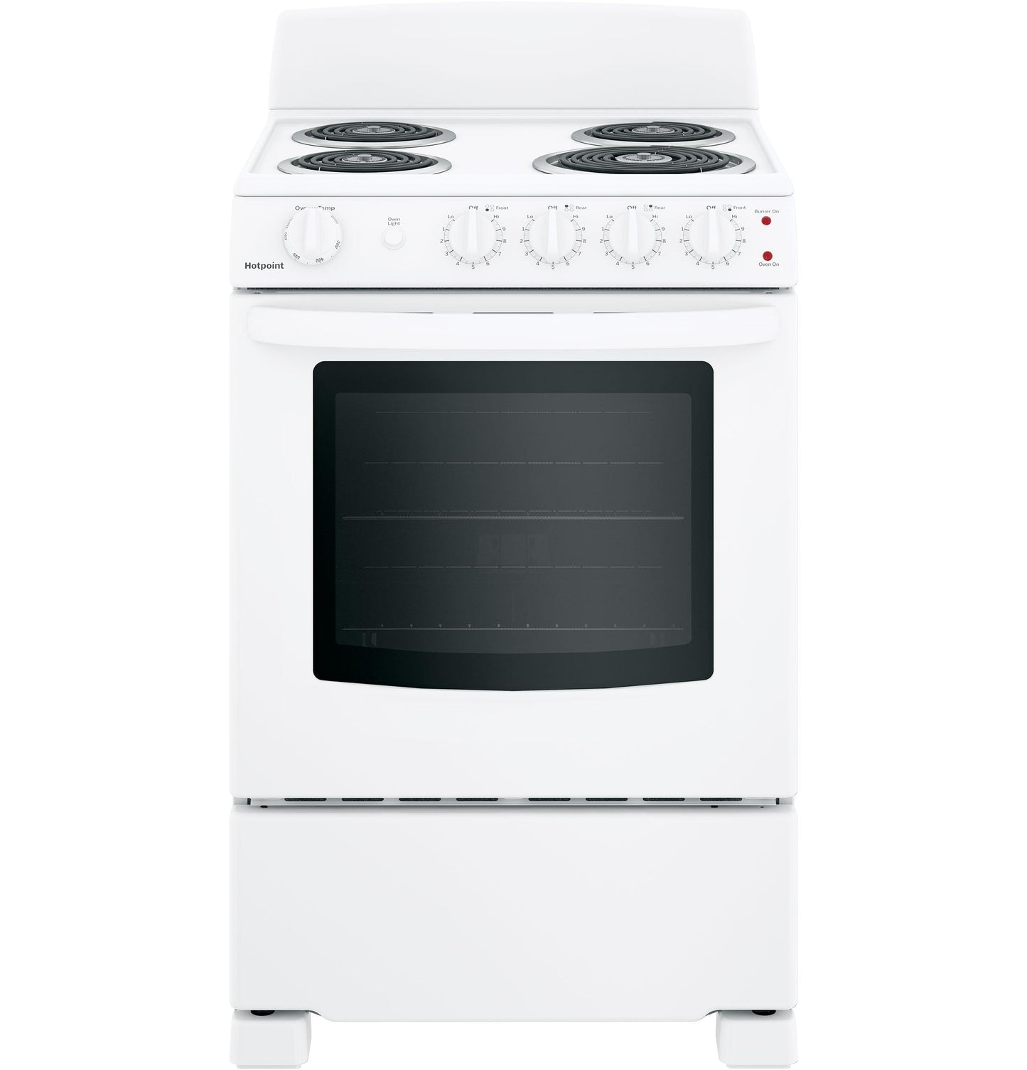 HOTPOINT RAS240DMWW Hotpoint 24" Electric Free-Standing Front-Control Range - RAS240DMWW-KT
