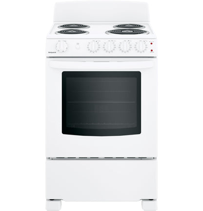 HOTPOINT RAS240DMWW Hotpoint 24" Electric Free-Standing Front-Control Range - RAS240DMWW-KT