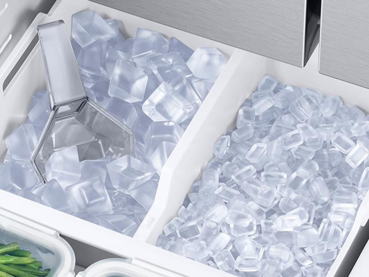 SAMSUNG 25 cu. ft. 33" 3-Door French Door Refrigerator with Dual Auto Ice Maker in Stainless Steel - RF25C5151SR-KT