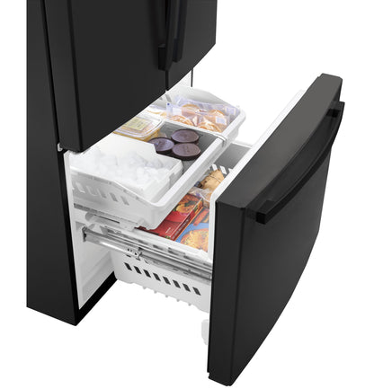 GE APPLIANCES GNE27JGMBB GE® ENERGY STAR® 27.0 Cu. Ft. French-Door Refrigerator - GNE27JGMBB-KT