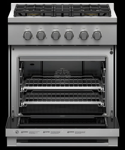 FISHER & PAYKEL RGV3304N Gas Range, 30", 4 Burners - RGV3304N-KT