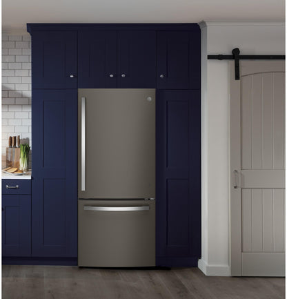 GE APPLIANCES GDE21EMKES GE ENERGY STAR 21.0 Cu. Ft. Bottom-Freezer Refrigerator - GDE21EMKES-KT