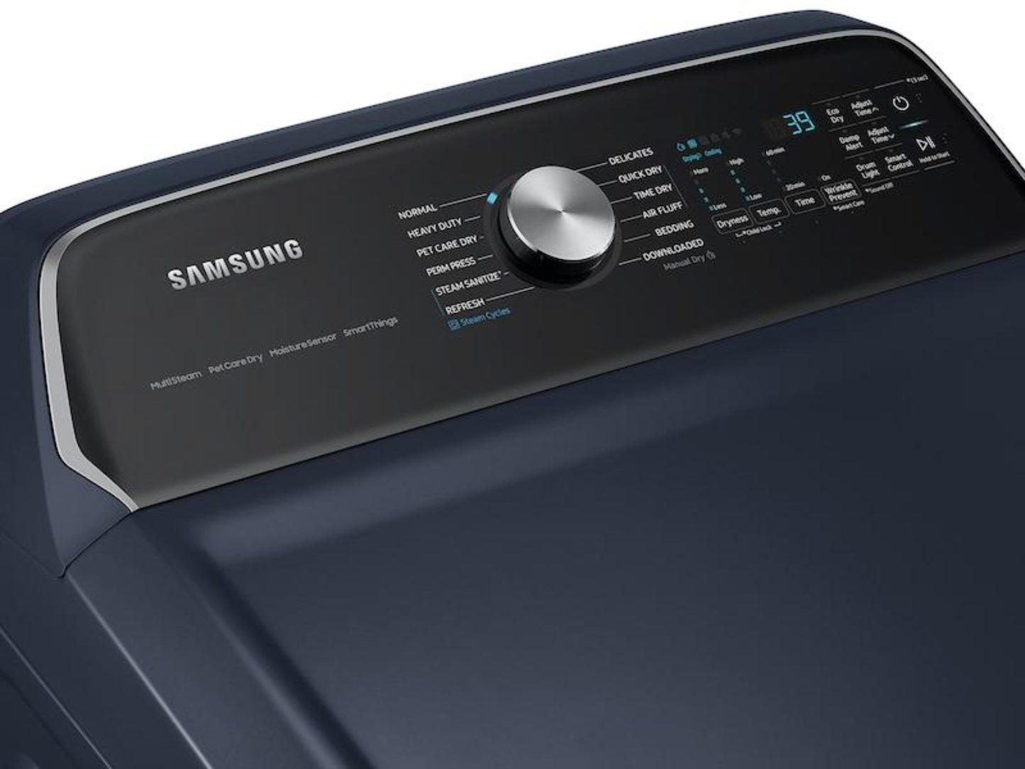 SAMSUNG 7.4 cu. ft. Smart Gas Dryer with Pet Care Dry and Steam Sanitize+ in Brushed Navy  - DVG54CG7150D-KT