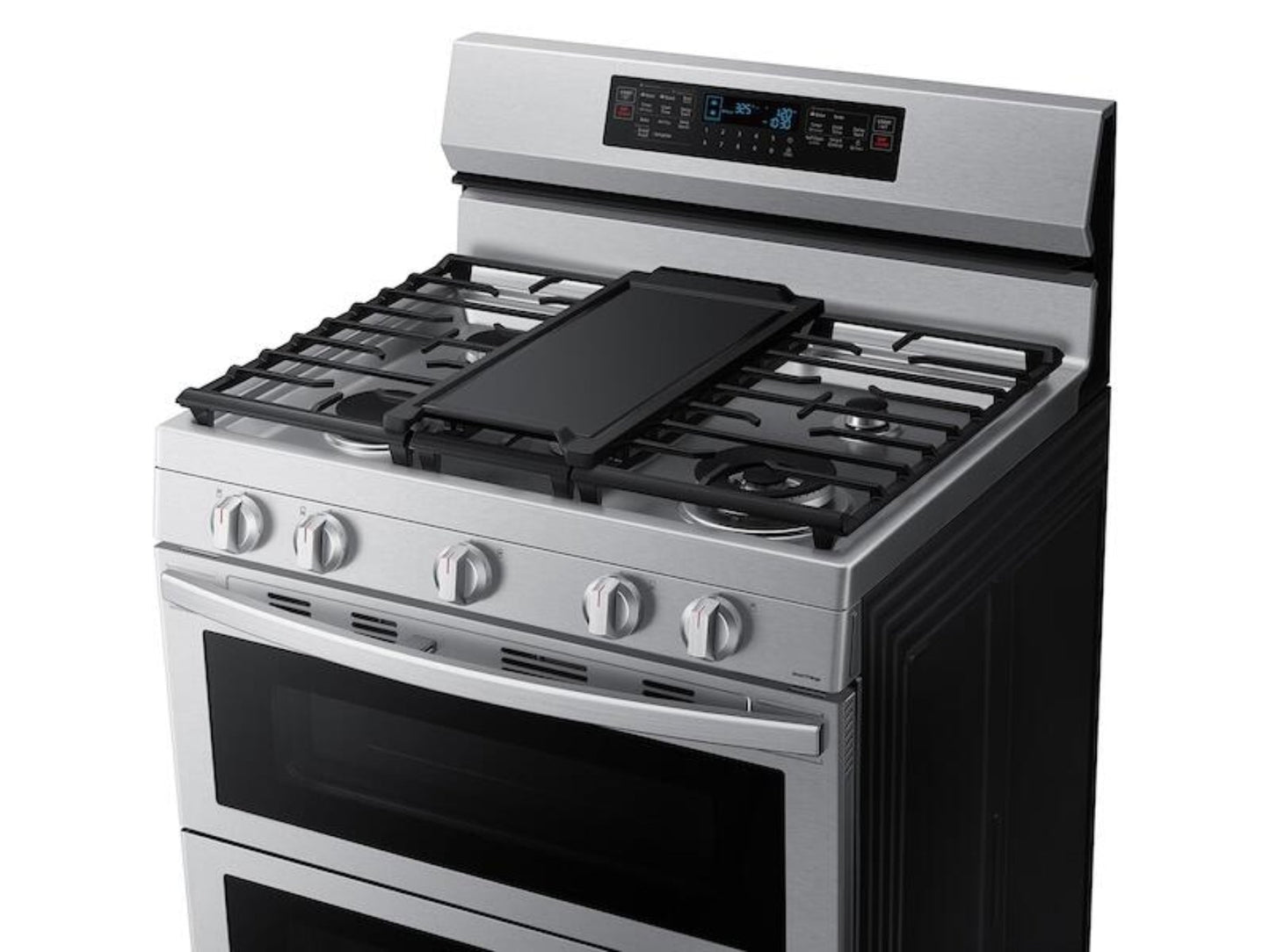SAMSUNG 6.0 cu. ft. Smart Freestanding Gas Range with Flex Duo(TM), Stainless Cooktop &amp; Air Fry in Stainless Steel - NX60A6751SS-KT