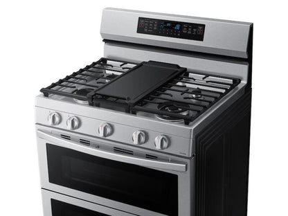 SAMSUNG 6.0 cu. ft. Smart Freestanding Gas Range with Flex Duo(TM), Stainless Cooktop &amp; Air Fry in Stainless Steel - NX60A6751SS-KT