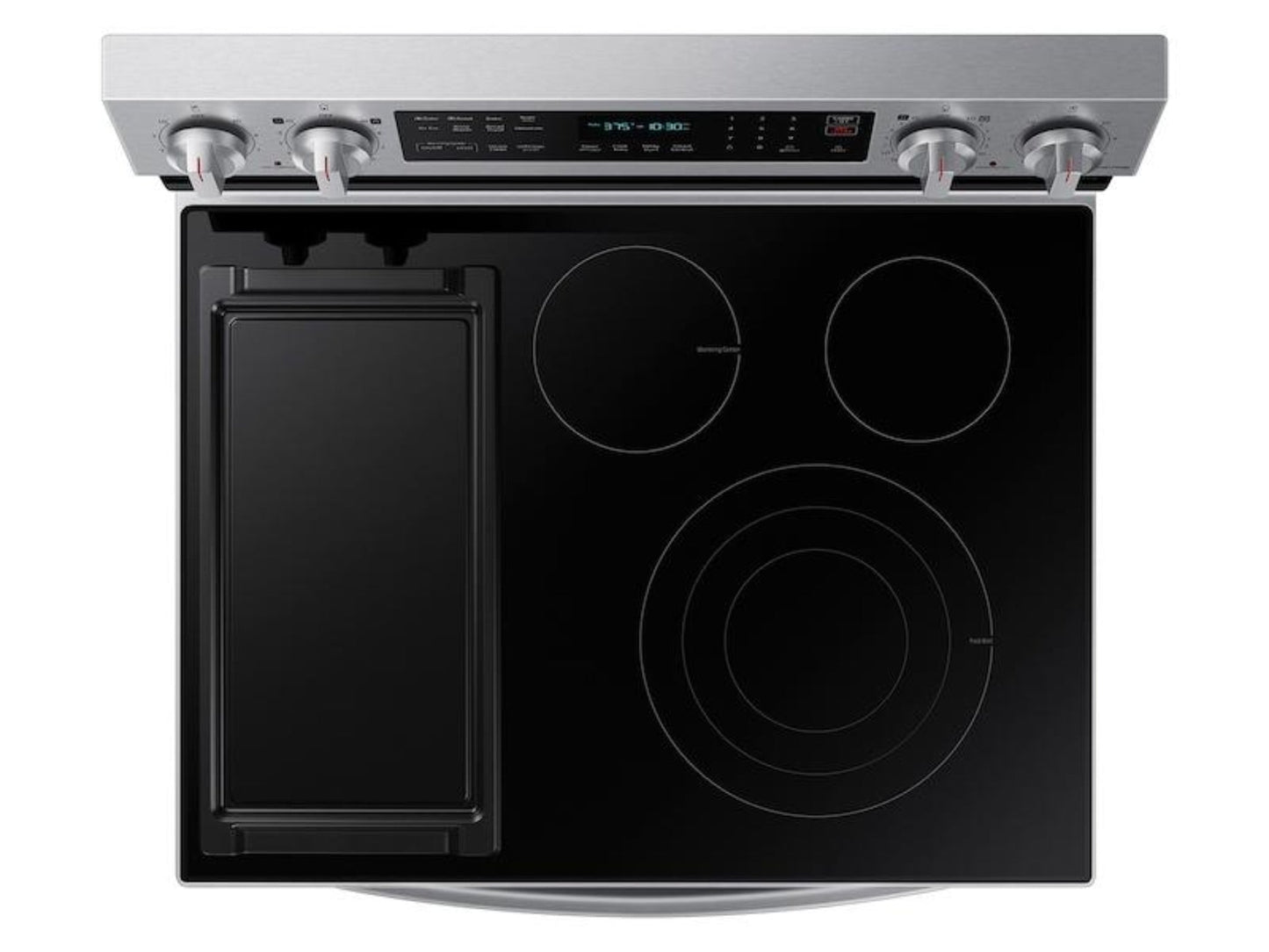 SAMSUNG 6.3 cu. ft. Smart Freestanding Electric Range with No-Preheat Air Fry, Convection+ & Griddle in Stainless Steel - NE63A6711SS-KT