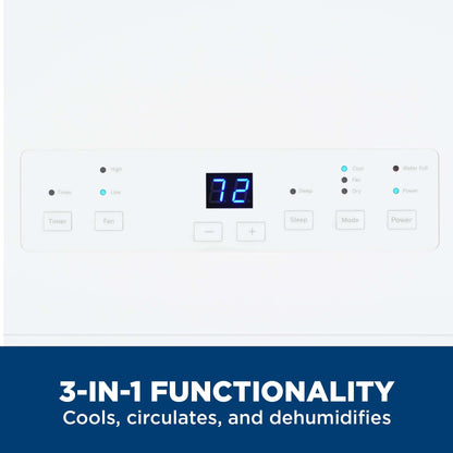 GE APPLIANCES APFD06JASW GE(R) 6,100 BTU Portable Air Conditioner with Dehumidifier and Remote, White - APFD06JASW-KT