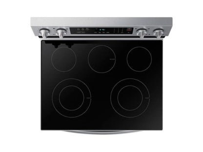SAMSUNG 6.3 cu. ft. Smart Freestanding Electric Range with Rapid Boil™ & Self Clean in Stainless Steel - NE63A6311SS-KT