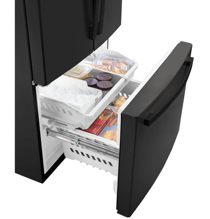 GE APPLIANCES GNE27JGMBB GE® ENERGY STAR® 27.0 Cu. Ft. French-Door Refrigerator - GNE27JGMBB-KT