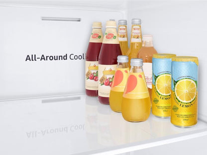 SAMSUNG  28 cu. ft. Smart Side-by-Side Refrigerator in Black Stainless Steel - RS28A500ASG-KT