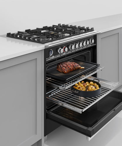 FISHER & PAYKEL OR36SCG6B1 Dual Fuel Range, 36", 5 Burners, Self-cleaning - OR36SCG6B1-KT