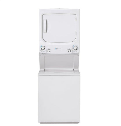 GE APPLIANCES 3.9 cu. ft. Washer & 5.9 cu. ft. Gas Dryer Unitized Spacemaker - GUD27GESNWW-KT