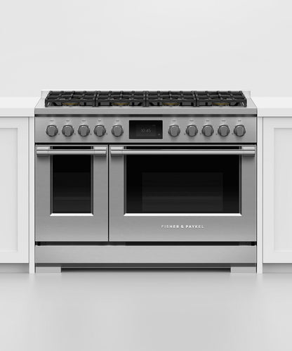 FISHER & PAYKEL RDV3488N Dual Fuel Range, 48", 8 Burners, Self-cleaning - RDV3488N-KT