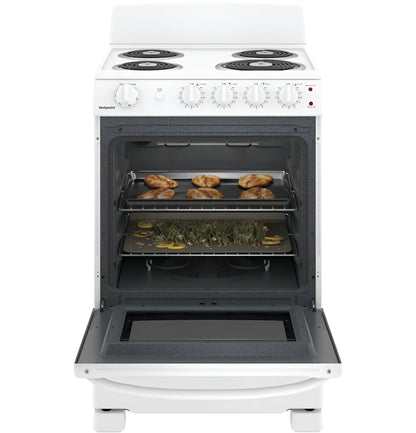 HOTPOINT RAS240DMWW Hotpoint 24" Electric Free-Standing Front-Control Range - RAS240DMWW-KT