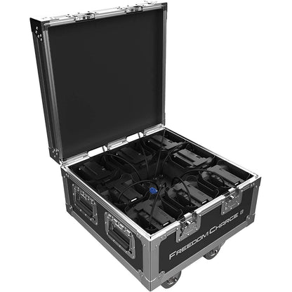CHAUVET DJ Freedom Charge 8 Compact Par Light Fixture Charging Hard Road Case - 185454