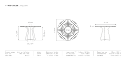 HOUE CIRCLE Outdoor Dining Table