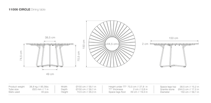 HOUE CIRCLE Outdoor Dining Table