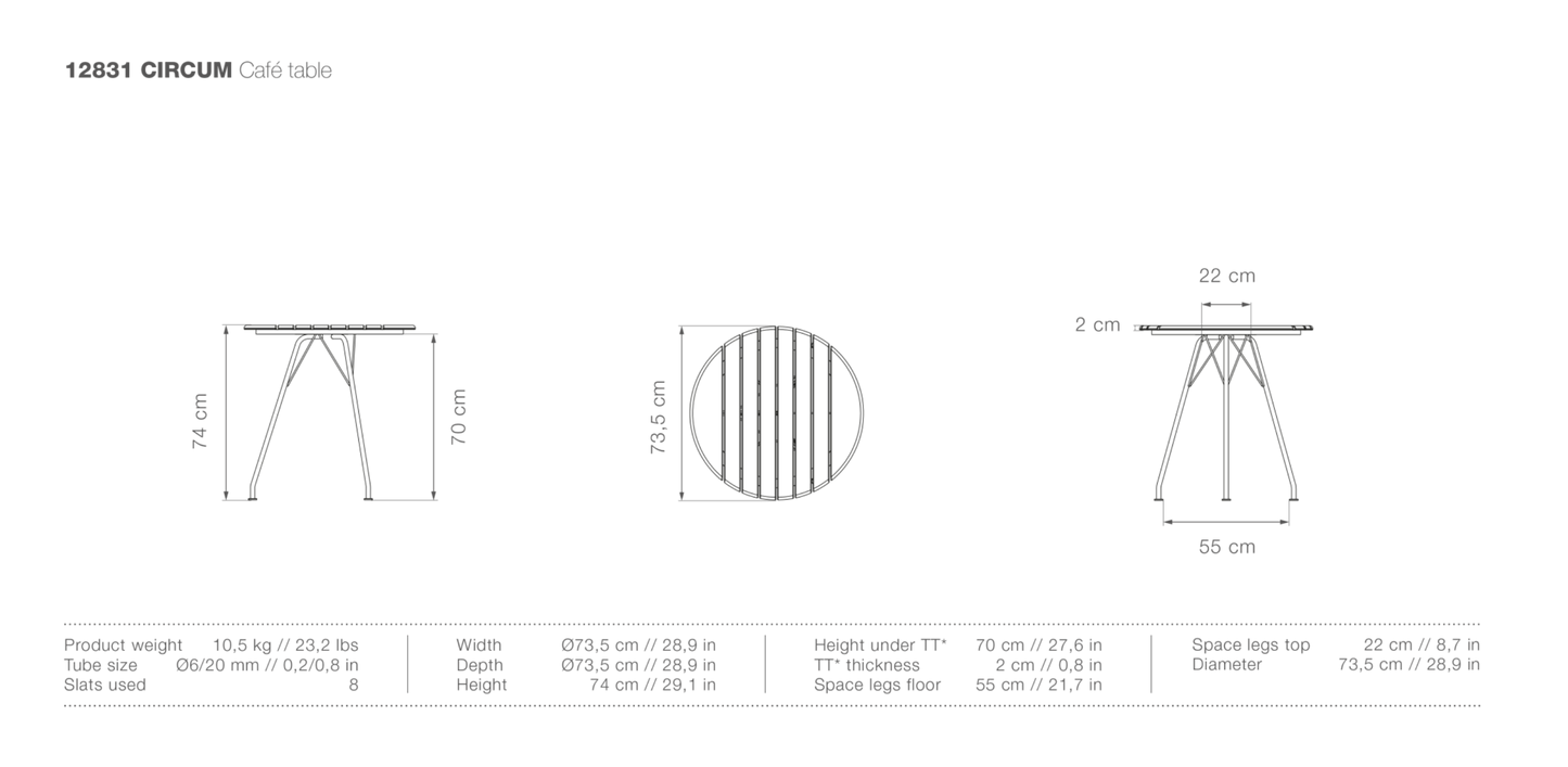 HOUE CIRCUM Outdoor Café Table