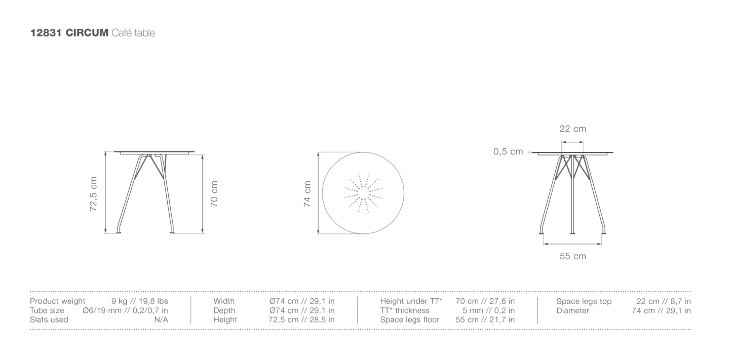 HOUE CIRCUM Outdoor Café Table