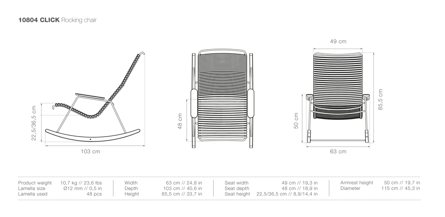 HOUE CLICK Outdoor Rocking Chair