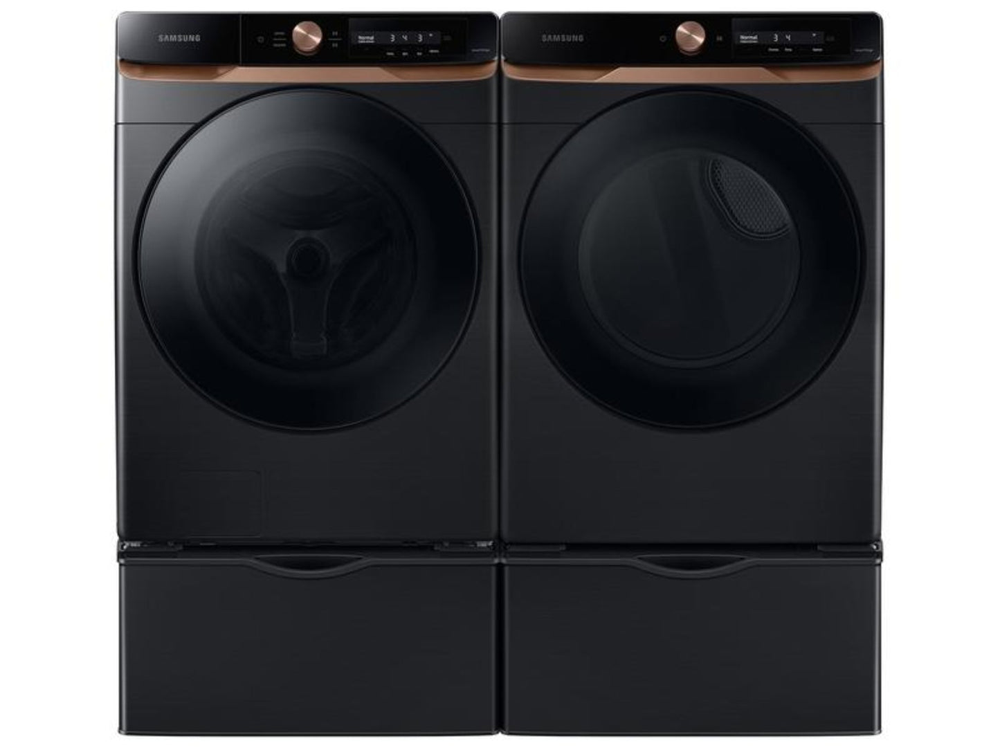 SAMSUNG 7.5 cu. ft. AI Smart Dial Gas Dryer with Super Speed Dry and MultiControl(TM) in Brushed Black - DVG46BG6500VA3-KT