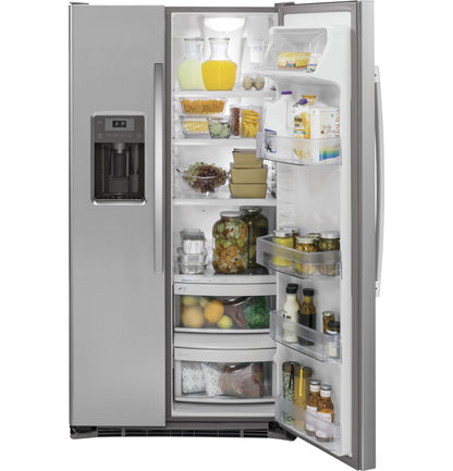 GE APPLIANCES GZS22DSJSS GE® 21.9 Cu. Ft. Counter-Depth Side-By-Side Refrigerator - GZS22DSJSS-KT