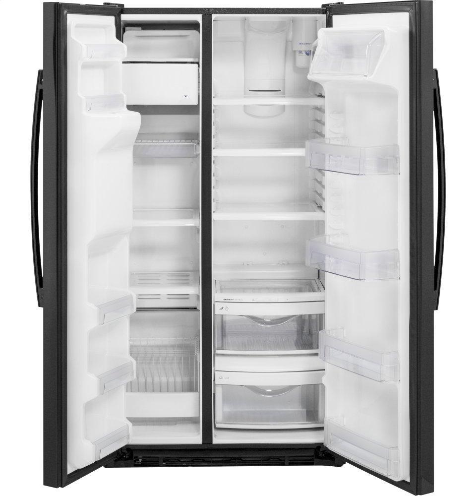 GE APPLIANCES GZS22DGJBB GE® 21.9 Cu. Ft. Counter-Depth Side-By-Side Refrigerator - GZS22DGJBB-KT